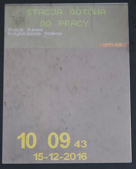 panel stacji zlewczej