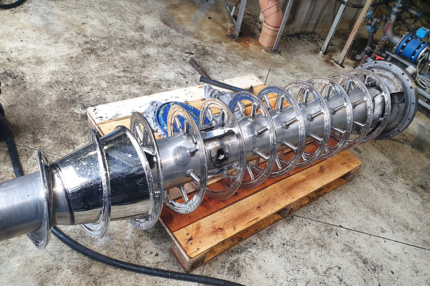 Rdzeń wirówki - ślimak transportowy