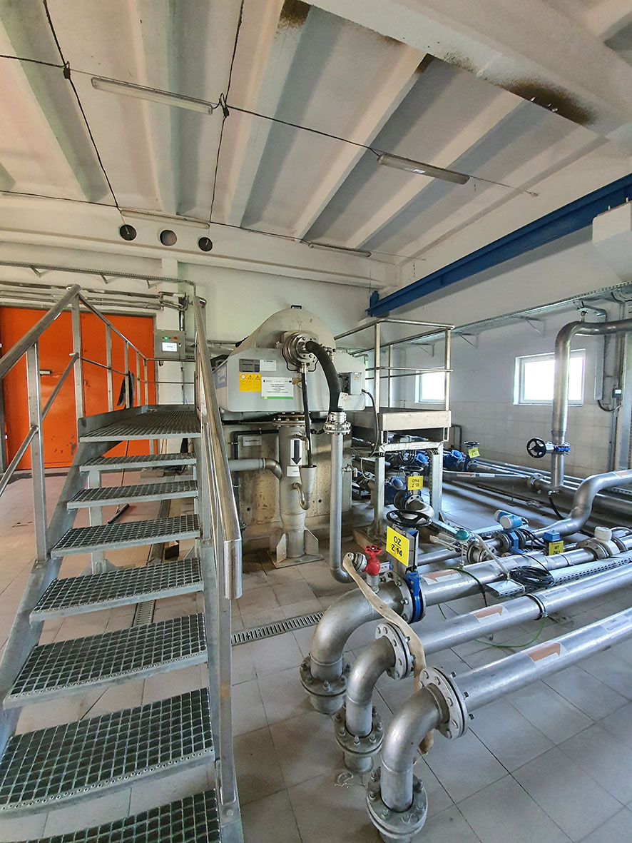 Wirówka flottweg po naprawie